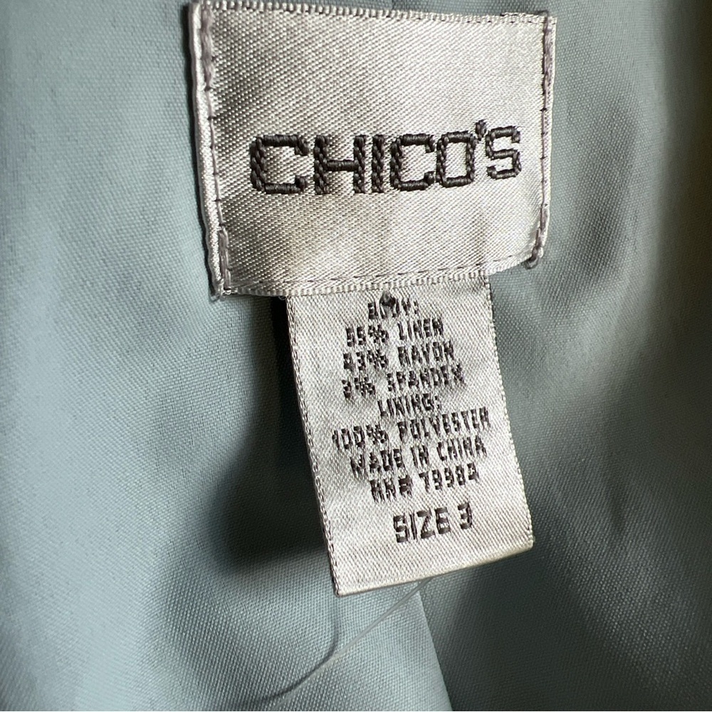 Chico’s Captiva Isle Trentino Jacket Light Blue Size 3 NWT $128 - Picture 14 of 15